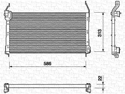 MAGNETI MARELLI Lauhdutin, ilmastointilaite 350203116000